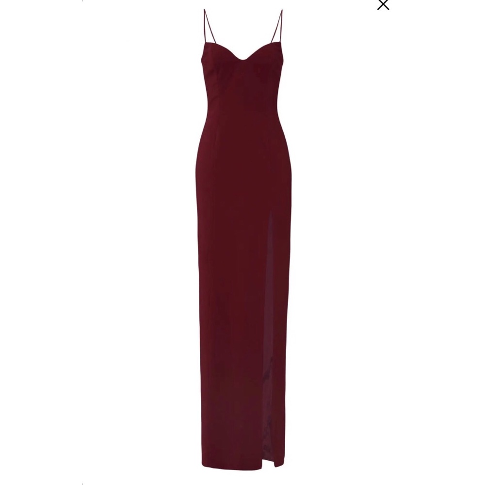 Jay Godfrey Harrah Gown Spaghetti Strap Slit Dress - Picture 3 of 16